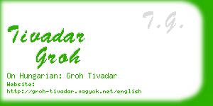 tivadar groh business card